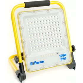 Переносной светодиодный прожектор FERON ll-952 с зарядным устройством ip66 100w 6400k, 48677 (артикул 28428800) – фото 1