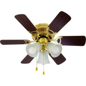 Люстра вентилятор DREAMFAN fast satin brass 76 54075DFN (артикул 27736764) – фото 1