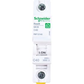 Автоматический выключатель Schneider Electric RESI9 АВ С 40А 1P 6000A R9F12140 (артикул 18322213) – фото 1