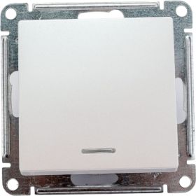1-клавишный переключатель Schneider Electric AtlasDesign Жемчуг с подсветкой, сх.6а SE ATN000463 (артикул 20633884) – фото 1
