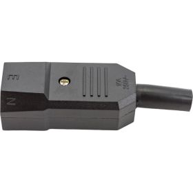 Сетевая вилка Pro Legend 3 PIN пластик на кабель 250V 10A, PL2298 (артикул 24607461) – фото 1