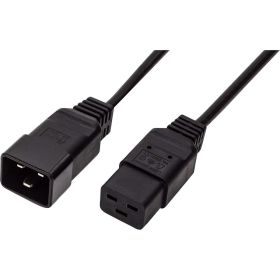 Кабель питания Filum с19-c20, 3x1.5мм?, 220в, 16a, чёрный, 1.8м FL-PC16-C19-C20-1.8M (артикул 27664746) – фото 1