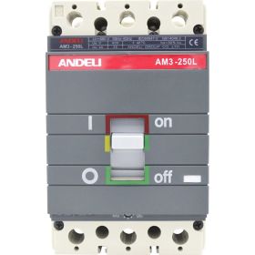 Автоматический выключатель ANDELI AM3-250S/3P 250A 65KA ADL06-135 (артикул 16087063) – фото 1