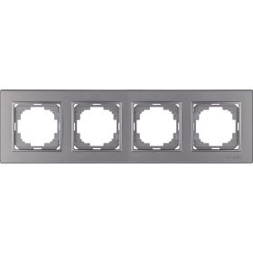 Рамка NILSON четырехместная антрацит Alegra metallic 25160094 (артикул 16352010) – фото 1
