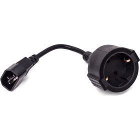 Кабель питания Filum cee 7/3-с14, 3x0.75мм?, 220в, 10a, чёрный, 0.15м FL-APC10-EU-C14-0.15M (артикул 27664950) – фото 1