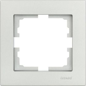 1-ая горизонтальная рамка Lezard VESNA без вставки, платина 742-3500-146 (артикул 22743903) – фото 1
