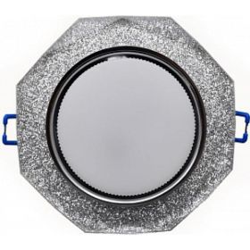 Светильник General Lighting Systems GCL-GX53-H38-BL-7 ГРАНЕНЫЙ СЕРЕБРЯНЫЙ БЛЕСК 661260 (артикул 21370342) – фото 1