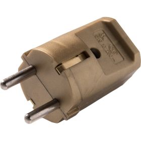 Кабельная вилка с защитным контактом ABL, без защитной муфты 16A 2P+E 250V, золотой 1116130 (артикул 21627454) – фото 1