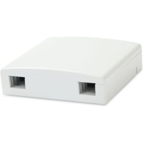 Оптическая абонентская розетка без адаптера Hyperline, FO-WB86-FTTH-2UN-WH совместима с адаптерами SC/DLC 255000 (артикул 16522877) – фото 1