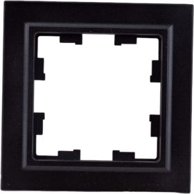 1-местная рамка IEK Brite ip44 ру-1-брч-44 черный BR-M12-44-K02 (артикул 24591405) – фото 1