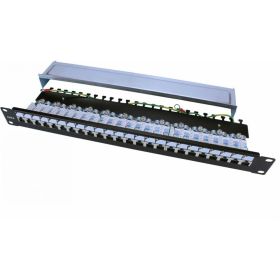 Патч-панель Hyperline PP3-19-24-8P8C-C6-SH-110D 19, 1U, 24 порта RJ-45 полн. экранированная, категория 6 246048 (артикул 16522387) – фото 1