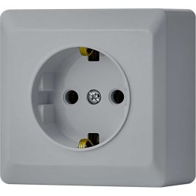 Розетка Vesta Electric vesta-electric mega silver одинарная с заземлением FRZ00010106SRM (артикул 28171616) – фото 1