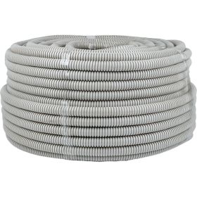 Гофрированная труба ПВХ с протяжкой EKF d20 мм (100 м) серая -Plast tg-z-20 (артикул 26445521) – фото 1