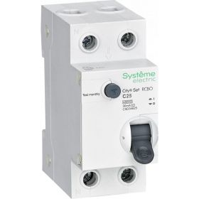Автоматический выключатель дифференциального тока Systeme Electric City9 set АВДТ 1p+n с 25а 4.5ka 30мА тип-aс 230В C9D34625 (артикул 26626122) – фото 1