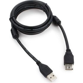 Кабель Cablexpert, удлинитель, USB2.0 Pro, AM/AF, 1.8м, экранированный, черный, CCF2-USB2-AMAF-6 (артикул 16206371) – фото 1