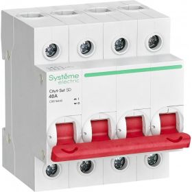 Выключатель нагрузки Systeme Electric City9 set вн 4p 40а 400в C9S16440 (артикул 26626207) – фото 1