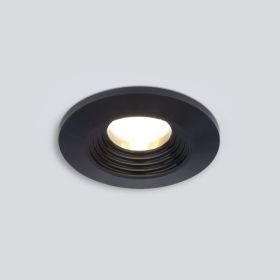 Встраиваемый светодиодный светильник Elektrostandard led 3w 3000k cob bk черный 9903 led a063923 (артикул 27901700) – фото 1