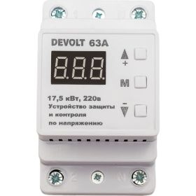 Реле напряжения DEVOLT 63A, 17,5кВт, 80А, 63 DEVOLT63 (артикул 26024513) – фото 1