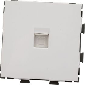 Компьютерная розетка CGSS RJ45 кат. 5e одинарная, белая ""Практика"" PL-W201C-WCG (артикул 20032558) – фото 1
