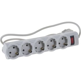 Сетевой фильтр PERFEO POWERX 3,0м 5 розеток серый 30 013 681 (артикул 16088791) – фото 1