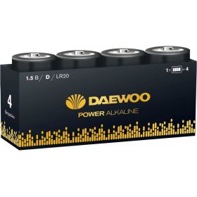 Алкалиновая батарейка DAEWOO LR20 Power Alkaline Pack-4 5046573 (артикул 29740346) – фото 1