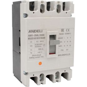 Автоматический выключатель ANDELI AM1-250L/3P 160A 35KA ADL06-039 (артикул 16087023) – фото 1