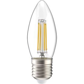 Лампа IEK серия 360, LED, C35, свеча, прозрачная, 7вт, 230В, 4000К, E27 LLF-C35-7-230-40-E27-CL (артикул 16459886) – фото 1