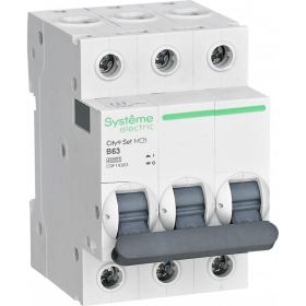 Автоматический выключатель Systeme Electric City9 set ав b 63а 3p 4.5ka 400в C9F14363 (артикул 26625652) – фото 1