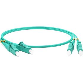 Волоконно-оптический патч-корд Hyperline FC-D2-503-LC/PR-LC/PR-H-5M-LSZH-AQ шнур MM 50/125 34456 (артикул 19590828) – фото 1