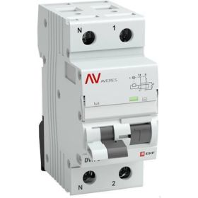 Дифференциальный автомат EKF AVERES DVA-6, 1P+N, 25А, B, 30мА, AC, 6кА, SQ rcbo6-1pn-25B-30-ac-av (артикул 16040706) – фото 1