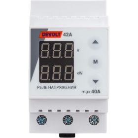 Реле напряжения и контроля нагрузки DEVOLT 42A, 8,5кВт, 40А, 42 DEVOLT42 (артикул 26024459) – фото 1