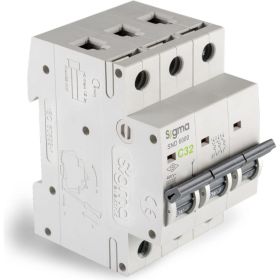 Автоматический выключатель Sigma Elektrik 3P C 32A 6kA 6SM332C (артикул 27849152) – фото 1
