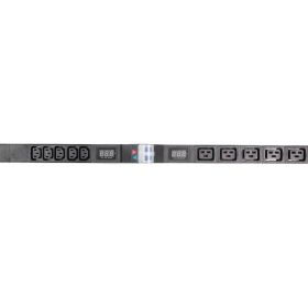 Блок силовых розеток Rem -32, вертикальный, неуправляемый, IEC 60320 С13x10, IEC 60320 С19x5, вход колодка, 19"", 1436мм 32А, автомат + амперметр, алюминий, 2 контура, IP20 R-32-2x(10C13-5C19-A-Am)-1420-K (артикул 28156148) – фото 1