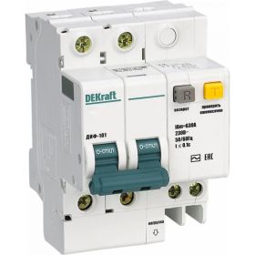 Дифференциальный автомат Dekraft ДИФ101-2Р-040А-100-C 15015DEK (артикул 16512811) – фото 1
