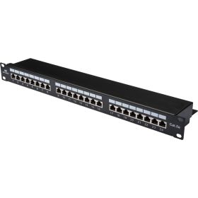 Коммутационная панель DATAREX категория 5е, ftp, 19 дюймов, 1u, 24хrj45, 568a/в, черный DR-4101 (артикул 24668739) – фото 1
