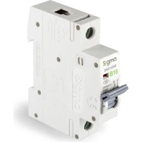 Автоматический выключатель Sigma Elektrik 1P B 16A 6kA 6SM116B (артикул 27849026) – фото 1