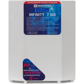 Стабилизатор напряжения (7500 ±10 В 115-285 В) Энерготех INFINITY 514463 (артикул 15866743) – фото 1