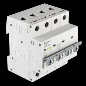 Автоматический выключатель Sigma Elektrik 4P C 40A 6kA, 3 шт 6SM440C (артикул 26963126) – фото 1