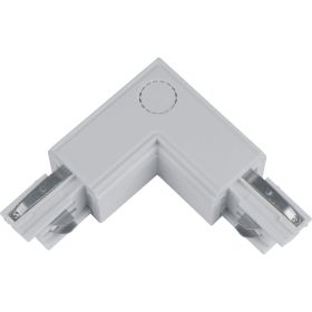 L-образный соединитель для шинопроводов Uniel трехфазный SILVER 1 POLYBAG UBX-A21 9764 (артикул 19563420) – фото 1