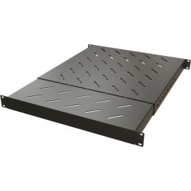 Полка Hyperline TSD3H-1U-405/700-RAL9005 с 19 креплением, раздвижная, 1U 443448 (артикул 19591746) – фото 1