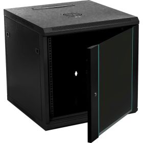 Серверный настенный шкаф W&T 12U 600х600 19 дюймов черный C126060BWTWOF (артикул 19636506) – фото 1