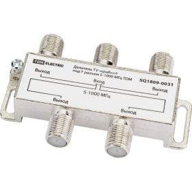 Делитель TV TDM «краб»х4 под F разъём, 5-1000 МГц SQ1809-0031 (артикул 20825301) – фото 1