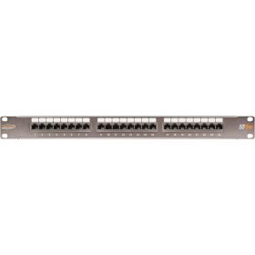 Коммутационная панель NIKOMAX 19, полный экран, с органайзером, металлик NMC-RP24SD2-1U-MT (артикул 15896244) – фото 1
