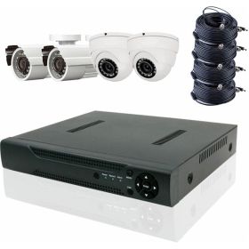 Комплект видеонаблюдения PS-link AHD KIT-B504HD 4 камеры 5Мп внутренние и уличные 3023 (артикул 22256577) – фото 1