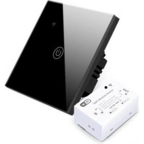 Умный беспроводной выключатель Sibling чёрный 1 клавиша Powerlight-M1 00-00003353 (артикул 18818436) – фото 1