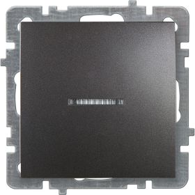 Механизм выключателя NILSON 1СП с подсветкой антрацит Touran/Alegra metallic 24160402 (артикул 16352115) – фото 1