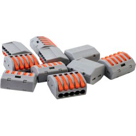 Строительно-монтажная клемма Volsten V02-9w-222-415 (СМК, 5 проводов до 4 мм, 32А, 450 В, 10 шт., серый.) 15221 (артикул 29831492) – фото 1
