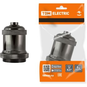 Подвесной патрон TDM Е27, металлический ""Лофт"", черный SQ0335-0047 (артикул 18156109) – фото 1