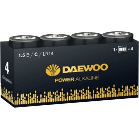 Алкалиновая батарейка DAEWOO LR14 Power Alkaline Pack-4 5046566 (артикул 29739668) – фото 1