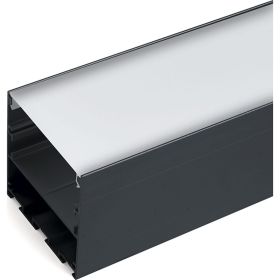 Накладной профиль FERON 50x50мм алюминиевый, черный, 2м, CAB269 48150 (артикул 22127985) – фото 1